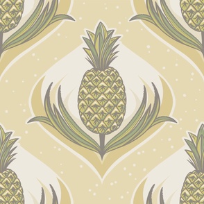Welcome Pineapple Retro Muted Yellow XL