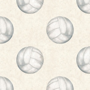 All-Star Volleyball on Textured Cream 12 inch