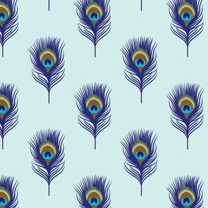 Peacock feather blue