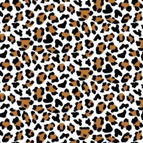 Leopard print orange black white