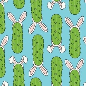 Easter Bunny Pickles - blue - LAD23