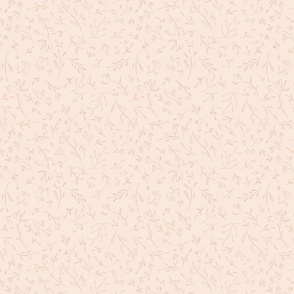 doodle flowers cream pink