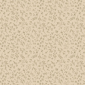 doodle flowers cream