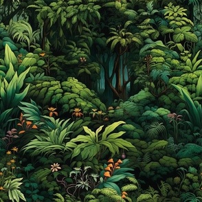 Emerald Jungle Tapestry