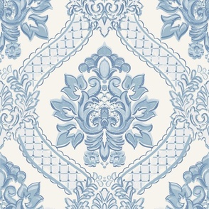 Antoinette Damask True Blue