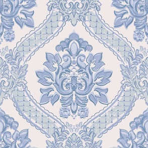 Antoinette Damask Pastel Delft