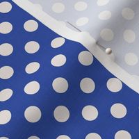 Large Polka Dots on Blue / Medium