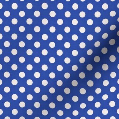 Large Polka Dots on Blue / Medium