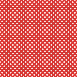 Large Polka Dots on Red / Medium