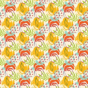 Tropical Organic Shapes, 6-inch repeat