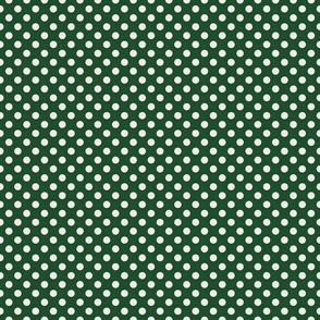 Large Polka Dots on Green - Medium