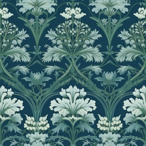 William Morris green floral