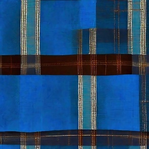 Large rectangles blue and brown