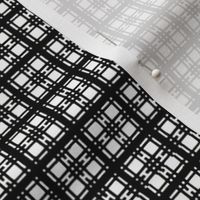 Asian plaid - black and white