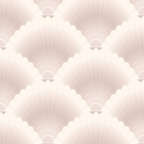 shells pink large art deco