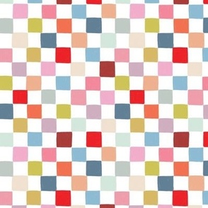 White and Colorful Checkered