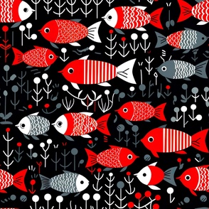 Fish Nordic Red and Black
