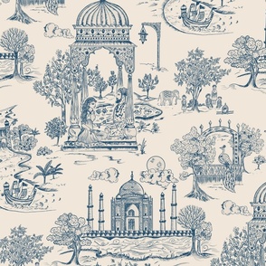 Agra Toile/Large in classic blue