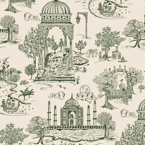Agra Toile/Large in classic green