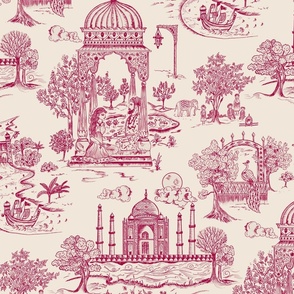 Agra Toile/Large in classic pink