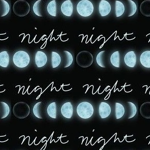 Night night Moon phases on Black