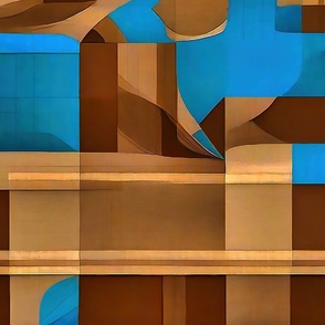 abstract design blue and brown