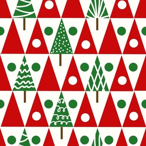 Merry Christmas new year geometric pattern