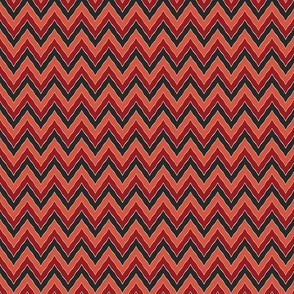 Red black orange chevron