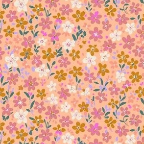 Martha Ditsy floral Peach fuzz MEDIUM