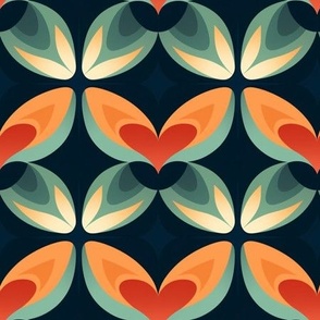 Autumn Leaf Mosaic - Organic Elegance Fabric Design  