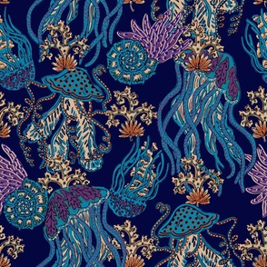 Jellyfish Modern Indigo