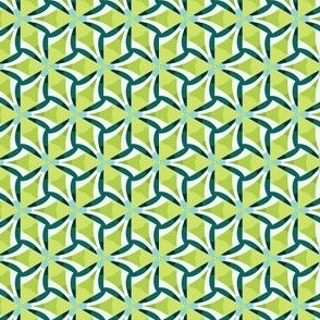 Green Geometric Clovers