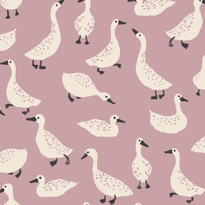 Jumbo large scale_Have a goose day light pink cream black