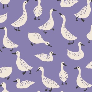 Jumbo large scale_Have a goose day lavender cream black