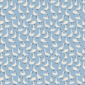 Mini micro_Have a goose day light pastel blue cream black