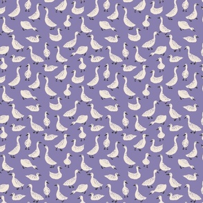 Mini micro_Have a goose day lavender cream black