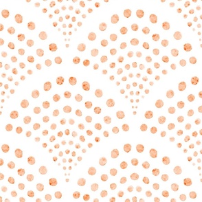 peach fuzz abstract shell dots - pantone color of the year 2024 - watercolor coastal wallpaper