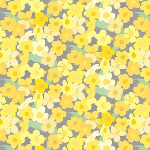 Yellow Bells on Gray