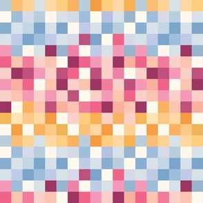Colorful Pixel Blocks 12 inch