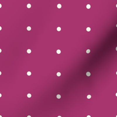 Magenta and Cream Polka Dots 12 inch