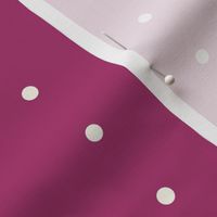 Magenta and Cream Polka Dots 12 inch