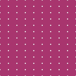 Magenta and Cream Polka Dots 12 inch