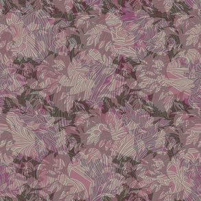 Camouflage floral texture pink brown