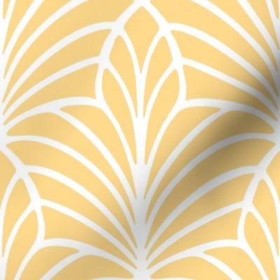 Tropical Yellow Palm Beach Geometric in Pineapple Yellow and White - Medium/Large - Yellow Tropical, Dopamine Decor, Color Confident Summer