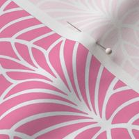 Tropical Pink Palm Beach Geometric in Candy Pink and White - Small/Medium - Pink Tropical, Dream House, Dopamine Decor