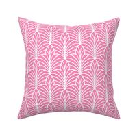 Tropical Pink Palm Beach Geometric in Candy Pink and White - Small/Medium - Pink Tropical, Dream House, Dopamine Decor