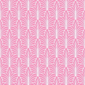 Tropical Pink Palm Beach Geometric in Candy Pink and White - Small/Medium - Pink Tropical, Dream House, Dopamine Decor