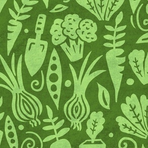 Green thumb vegetable gardening wallpaper scale