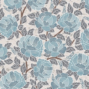 Peony Paradise - Blue