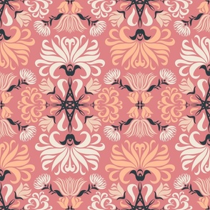 Peachy Damask